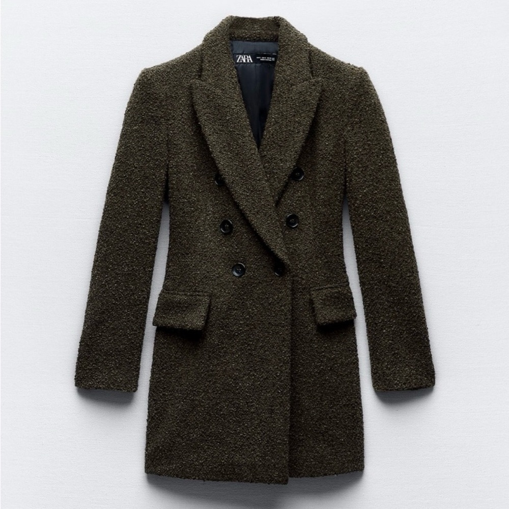Boucle Blazer/Jacket Olive Green